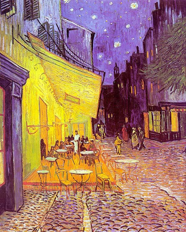 The Cafe Terrace on the Place du Forum, Arles, at Night, Vincent Van Gogh